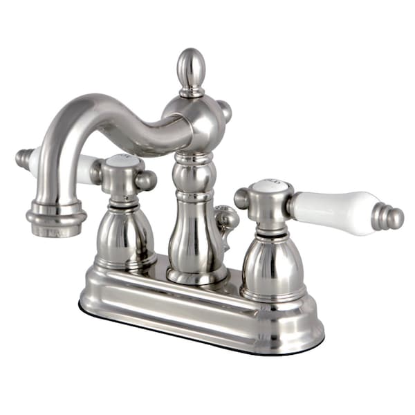 KS1608BPL 4" Centerset Bathroom Faucet, Brushed Nickel